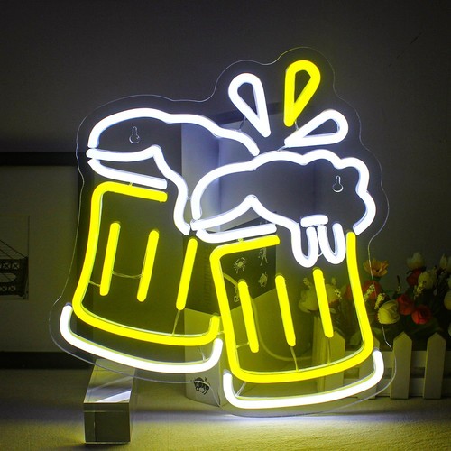 Bier neon schild - schild, cheers