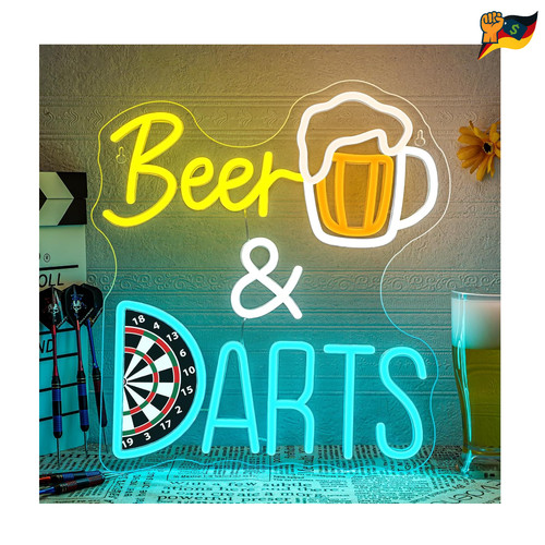 Bier darts neon schild - bier, led
