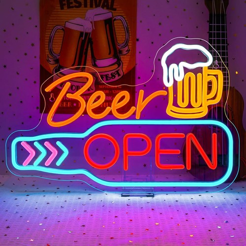 Led bier open - bier, schild
