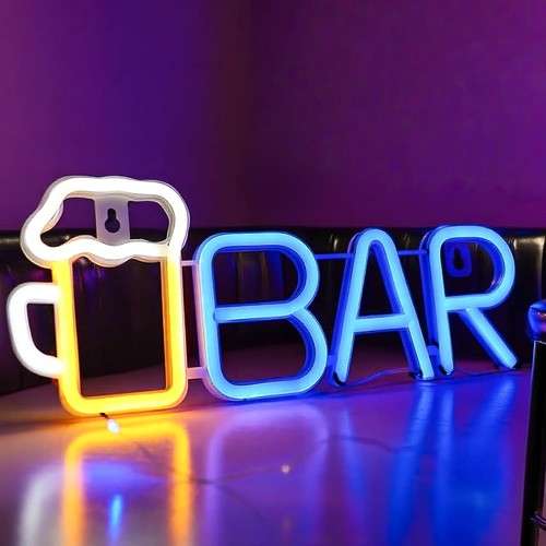 Led neonschild bar - led, bier