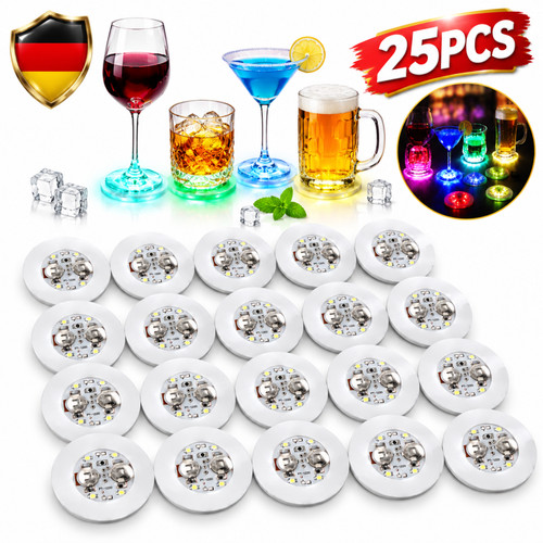 25x led untersetzer - untersetzer, bunt