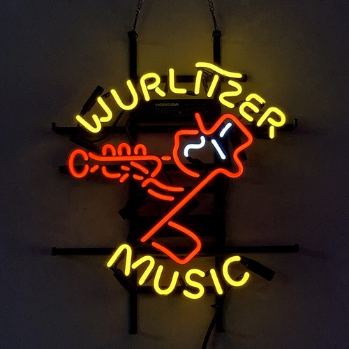 Wurlitzer music neon sign - wurlitzer,