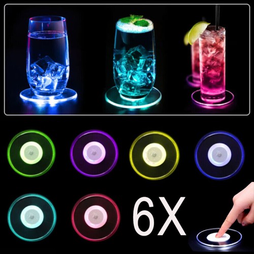 Acryl led untersetzer - 6x,