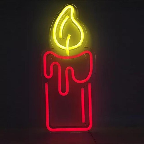 Neon led licht kerze - kerze, schild